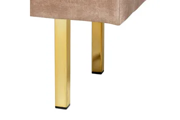 Sittbänk Roseville Taupe/guld - Taupe/guld - Möbler - Hallmöbler - Hallbänk