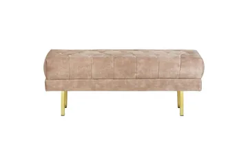 Sittbänk Roseville Taupe/guld - Taupe/guld - Möbler - Hallmöbler - Hallbänk
