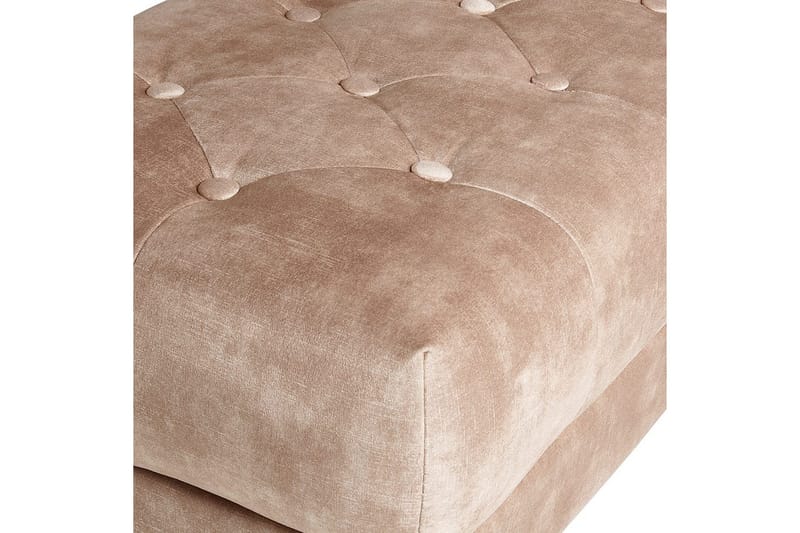 Sittbänk Roseville Taupe/guld - Taupe/guld - Möbler - Hallmöbler - Hallbänk