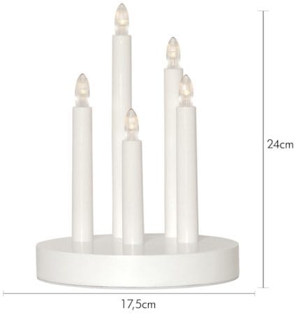 Doris 17.5 cm - Rund Ljusstake i Metall - Vit - Inredning - Dekoration & inredningsdetaljer - Julpynt & juldekoration