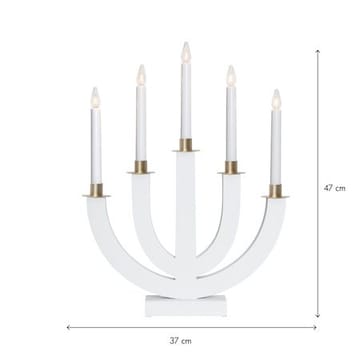 Eli Adventsljusstake 37 cm - Ljusstake i Trä - Vit - Inredning - Dekoration & inredningsdetaljer - Julpynt & juldekoration