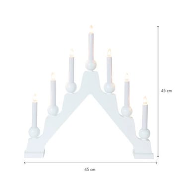 Emma Adventsljusstake 45 cm - Elljusstake i Trä för Fönster - Vit - Inredning - Dekoration & inredningsdetaljer - Julpynt & juldekoration