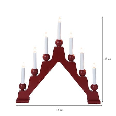Emma Ljusstake 45 cm - röd - Inredning - Dekoration & inredningsdetaljer - Julpynt & juldekoration