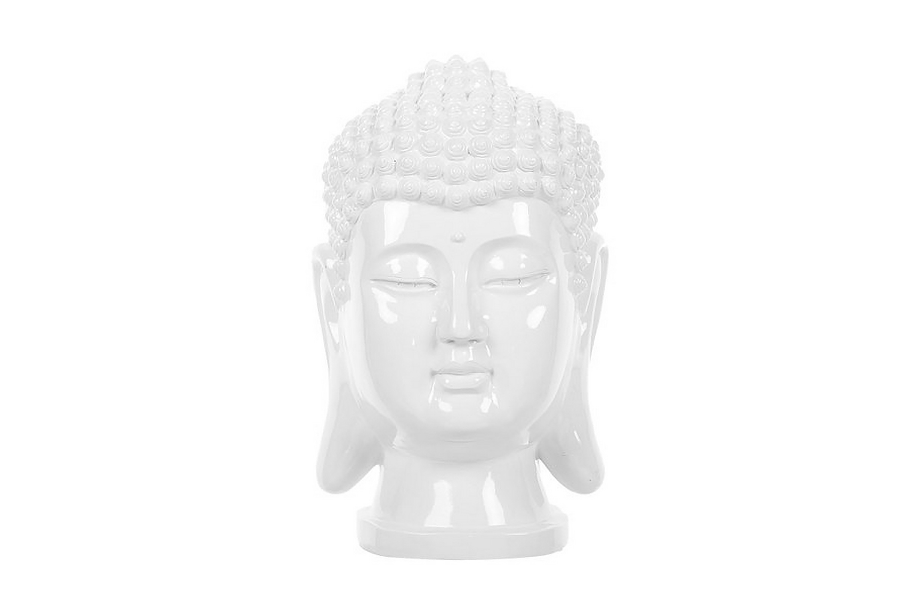 Figur Buddha 24\24\41 cm Vit
