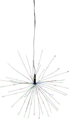 Firework Hängande dekoration belysning 26 cm, svart