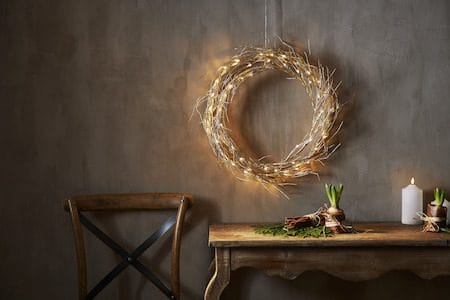 Fizzy Krans med belysning 45 cm - guld - Inredning - Dekoration & inredningsdetaljer - Julpynt & juldekoration
