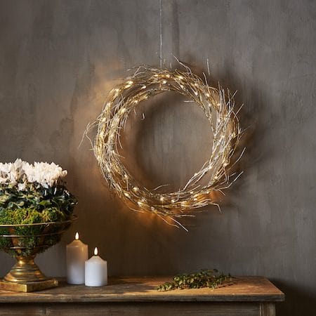 Fizzy Krans med belysning 45 cm - guld - Inredning - Dekoration & inredningsdetaljer - Julpynt & juldekoration
