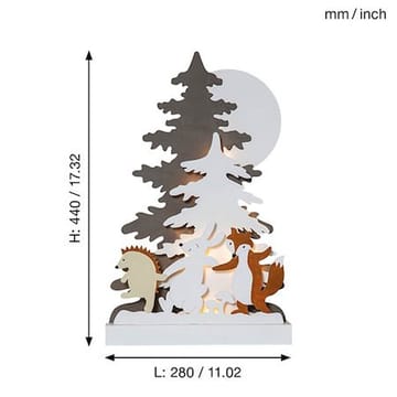 Forest Friends Inomhusdekoration belysning 28 cm - flerfärgad - Inredning - Dekoration & inredningsdetaljer - Julpynt & juldekoration