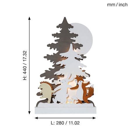 Forest Friends Inomhusdekoration belysning 28 cm - flerfärgad - Inredning - Dekoration & inredningsdetaljer - Julpynt & juldekoration