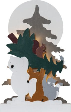 Forest Friends Inomhusdekoration belysning 28 cm - flerfärgad - Inredning - Dekoration & inredningsdetaljer - Julpynt & juldekoration