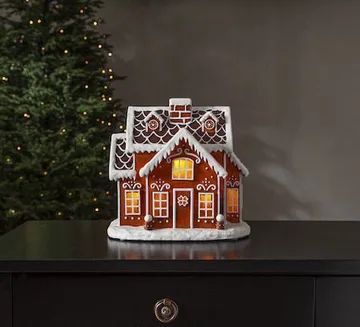 Gingerville Inomhusdekoration belysning 26 cm - brun - Inredning - Dekoration & inredningsdetaljer - Julpynt & juldekoration