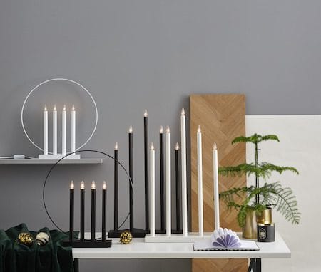 Glory Adventsljusstake 42 cm - Ljusstake i Metall - Vit - Inredning - Dekoration & inredningsdetaljer - Julpynt & juldekoration