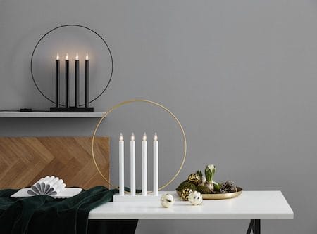 Glory Adventsljusstake 42 cm - Ljusstake i Metall - Vit - Inredning - Dekoration & inredningsdetaljer - Julpynt & juldekoration