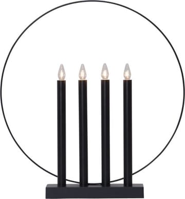 Glory Ljusstake 42 cm - svart med mässingsfärgad dekoration - Inredning - Dekoration & inredningsdetaljer - Julpynt & juldekoration