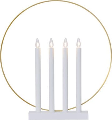 Glory Ljusstake 42 cm - vit/mässingsfärgad - Inredning - Dekoration & inredningsdetaljer - Julpynt & juldekoration