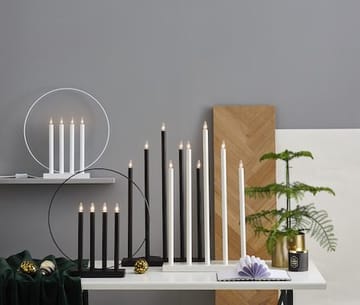 Glory Ljusstake 42 cm - vit/mässingsfärgad - Inredning - Dekoration & inredningsdetaljer - Julpynt & juldekoration