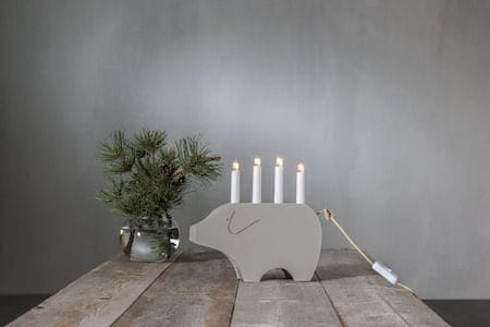 Gry Ljusstake 28.5 cm - beige - Inredning - Dekoration & inredningsdetaljer - Julpynt & juldekoration
