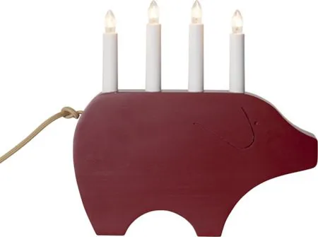 Gry Ljusstake 28.5 cm, röd