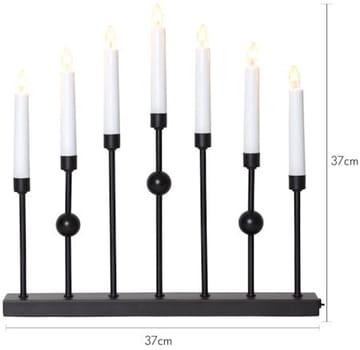 Gustavo Adventsljusstake 37 cm - Ljusstake i Metall för Advent - Svart - Inredning - Dekoration & inredningsdetaljer - Julpynt & juldekoration
