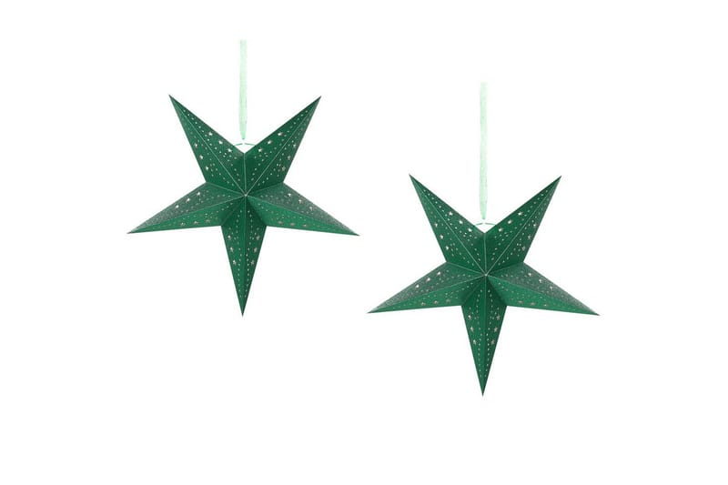 Hängande dekorationer Motti set om 2 Grön, 45x18x45 cm, Grön, 45x18x45 cm