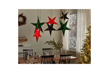 Hängande dekorationer Motti set om 2 Svart, 45x18x45 cm - Svart, 45x18x45 cm - Inredning - Dekoration & inredningsdetaljer - Julpynt & juldekoration