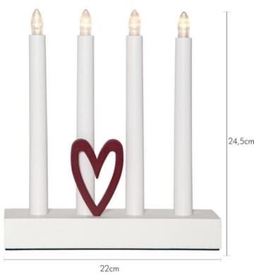 Hilma Adventsljusstake 22 cm - Ljusstake i Trä - Vit - Inredning - Dekoration & inredningsdetaljer - Julpynt & juldekoration