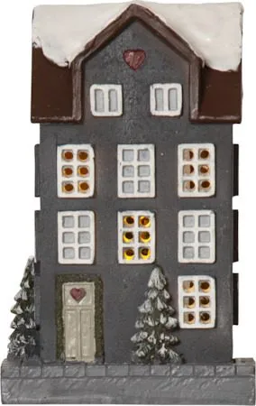 Hus Inomhusdekoration Julbelysning 14.5 cm - grå - Inredning - Dekoration & inredningsdetaljer - Julpynt & juldekoration