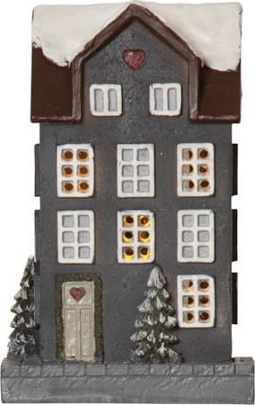 Hus Inomhusdekoration Julbelysning 14.5 cm - grå - Inredning - Dekoration & inredningsdetaljer - Julpynt & juldekoration