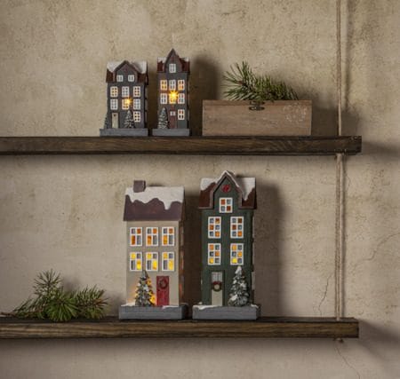 Hus Inomhusdekoration Julbelysning 14.5 cm - grå - Inredning - Dekoration & inredningsdetaljer - Julpynt & juldekoration