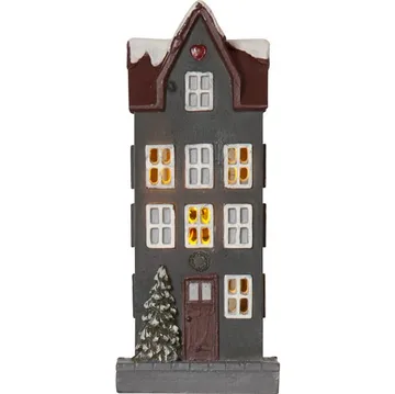 Hus Inomhusdekoration Julbelysning 14.5 cm - grå - Inredning - Dekoration & inredningsdetaljer - Julpynt & juldekoration