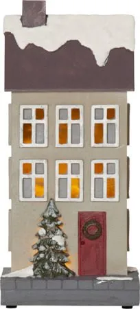 Hus Inomhusdekoration Julbelysning 24 cm, beige