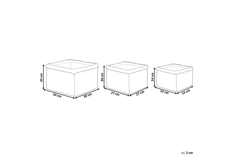 Inomhuskruka Rivuline set om 3 - Inredning - Dekoration & inredningsdetaljer - Krukor & ytterkrukor