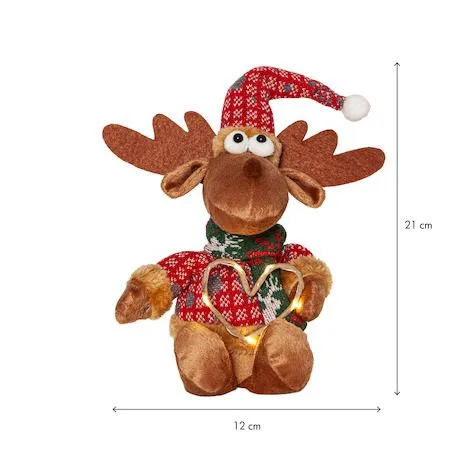 Joylight Dekorationsfigur 12 cm - brun med röda, gröna och vita detaljer - Inredning - Dekoration & inredningsdetaljer - Julpynt & juldekoration