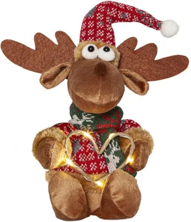 Joylight Dekorationsfigur 12 cm - brun med röda, gröna och vita detaljer - Inredning - Dekoration & inredningsdetaljer - Julpynt & juldekoration