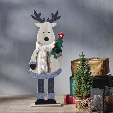 Juldekoration Billy ren 80 cm - Grå / Beige / Grön - Inredning - Dekoration & inredningsdetaljer - Julpynt & juldekoration