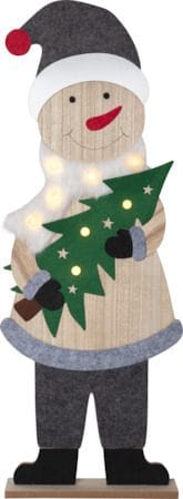 Juldekoration Billy snögubbe 80 cm - Grå / Beige / Grön - Inredning - Dekoration & inredningsdetaljer - Julpynt & juldekoration