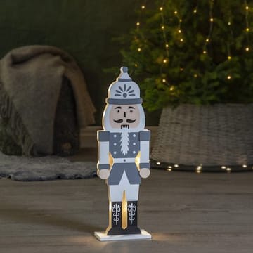 Juldekoration Nutcracker Nötknäckare Siluett 16x52 cm - Grå / Vit - Inredning - Dekoration & inredningsdetaljer - Julpynt & juldekoration