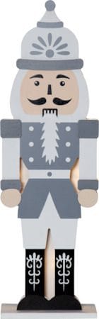 Juldekoration Nutcracker Nötknäckare Siluett 16x52 cm - Grå / Vit - Inredning - Dekoration & inredningsdetaljer - Julpynt & juldekoration