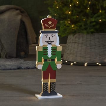 Juldekoration Nutcracker Nötknäckare Siluett 16x52 cm - Grön / Röd / Guld - Inredning - Dekoration & inredningsdetaljer - Julpynt & juldekoration