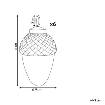 Julgranskula Ambre Set med 6 - Inredning - Dekoration & inredningsdetaljer - Julpynt & juldekoration