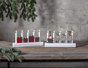 Julia Adventsljusstake Julklappar 28 cm - Ljusstake i Trä för Advent - Vit - Inredning - Dekoration & inredningsdetaljer - Julpynt & juldekoration
