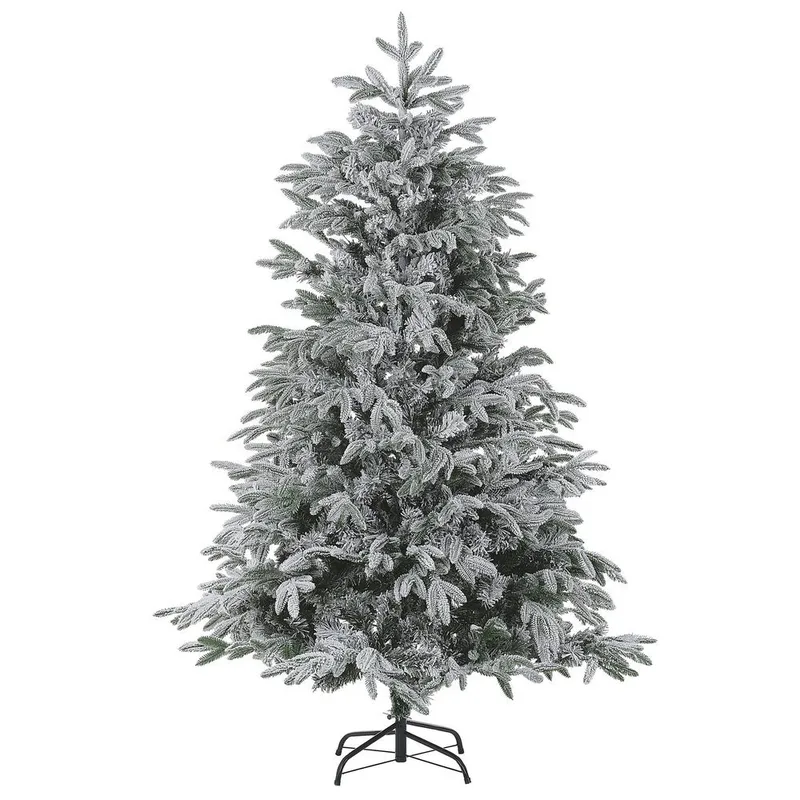 Bassie Snöig Plastgran 210 cm, Vit/Grön