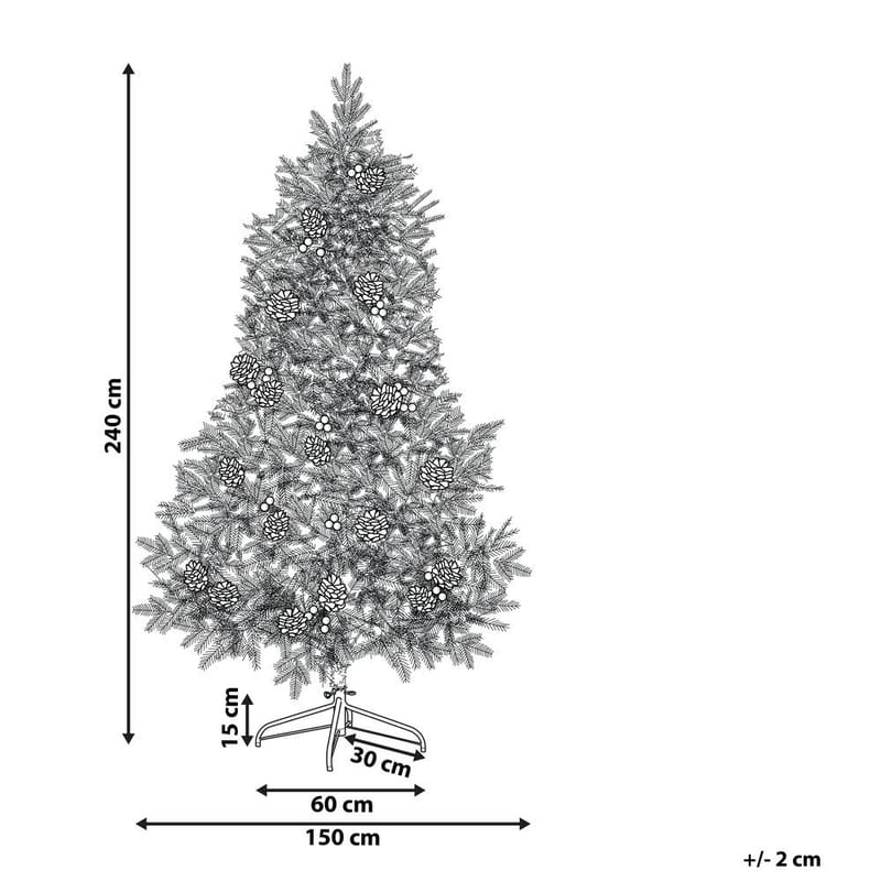 Denali Plastgran 240 cm - Grön/Röd/Vit - Inredning - Dekoration & inredningsdetaljer - Julpynt & juldekoration - Plastgran