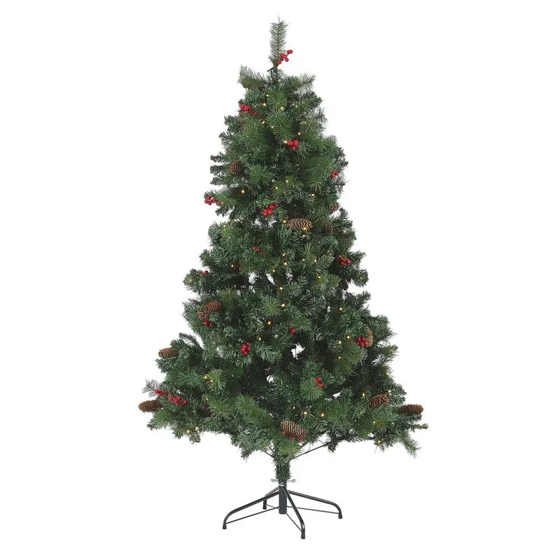 Jacinto Plastgran 180 cm med Belysning, Grön/Svart