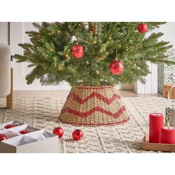 Julgranskrage Hiver - Naturlig, Röd 43x43x24 cm - Inredning - Dekoration & inredningsdetaljer - Julpynt & juldekoration