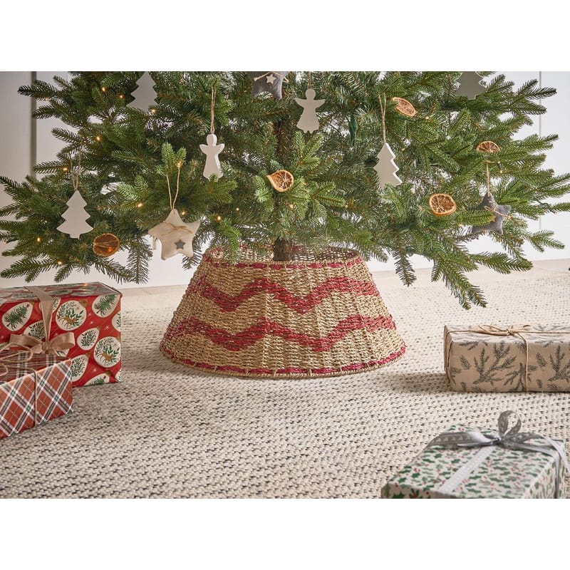 Julgranskrage Hiver - Naturlig, Röd 51x51x24 cm - Inredning - Dekoration & inredningsdetaljer - Julpynt & juldekoration