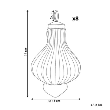 Julgranskula Brillant Set med 8 - Röd - Inredning - Dekoration & inredningsdetaljer - Julpynt & juldekoration - Julgranspynt