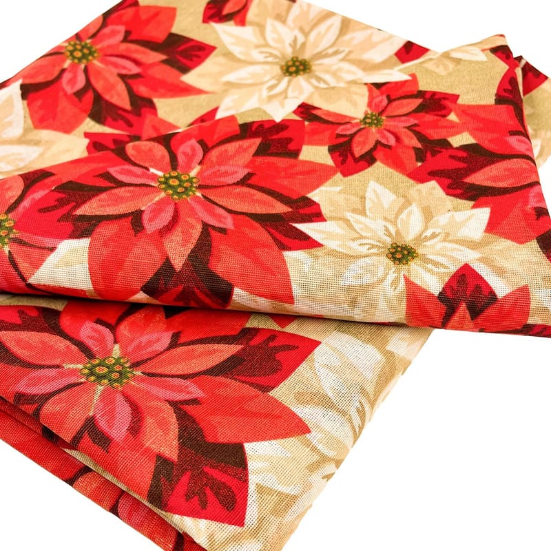 Bordstablett Quarnö New 136x220 cm julstjärnor - Flerfärgad - Textil & mattor - Kökstextil