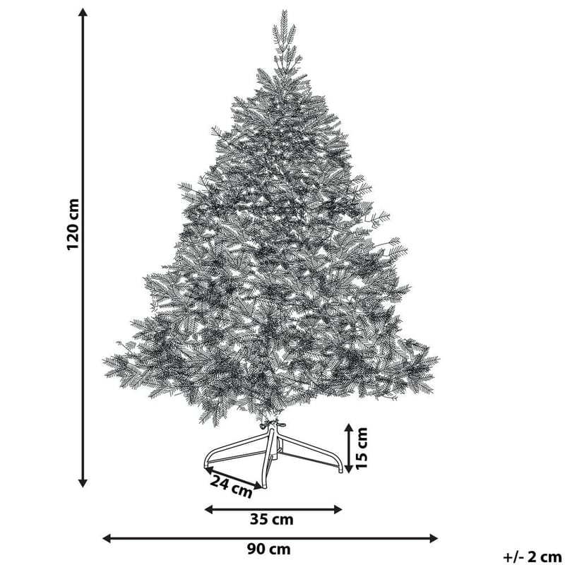 Konstgjord Snöig Julgran Tomichi - 90x90x120 cm - Inredning - Dekoration & inredningsdetaljer - Julpynt & juldekoration - Plastgran