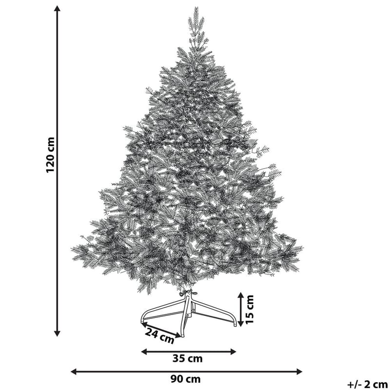 Konstgjord Snöig Julgran Tomichi - 90x90x120 cm - Inredning - Dekoration & inredningsdetaljer - Julpynt & juldekoration - Plastgran